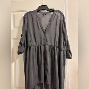 Gray torrid high low shirt dress. Worn once for pictures